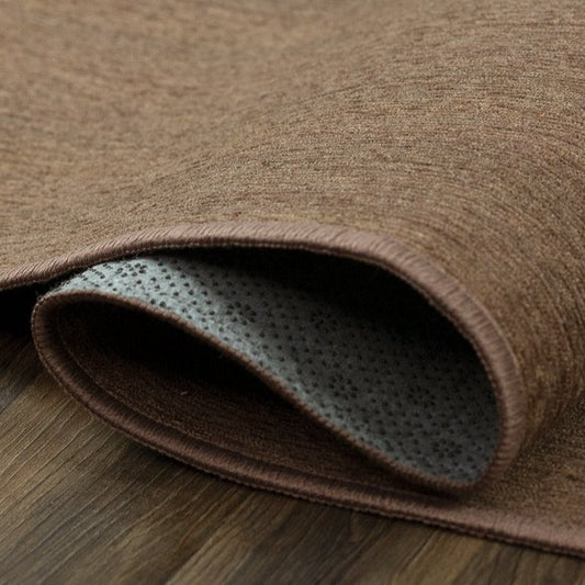 Solid Espresso Washable Rug