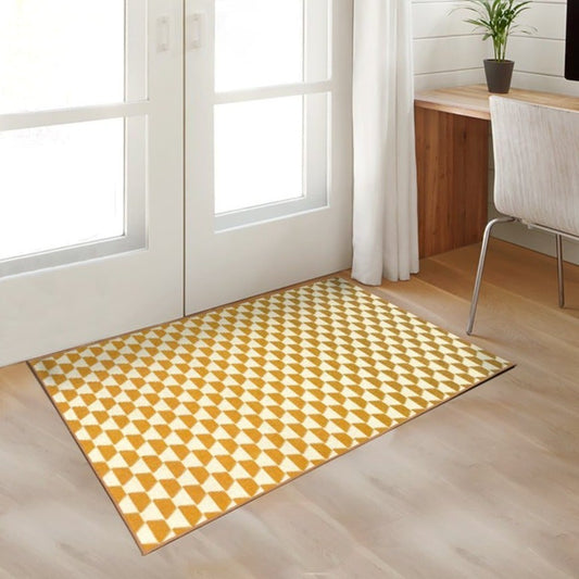 Yanis Yellow Gold Washable Rug